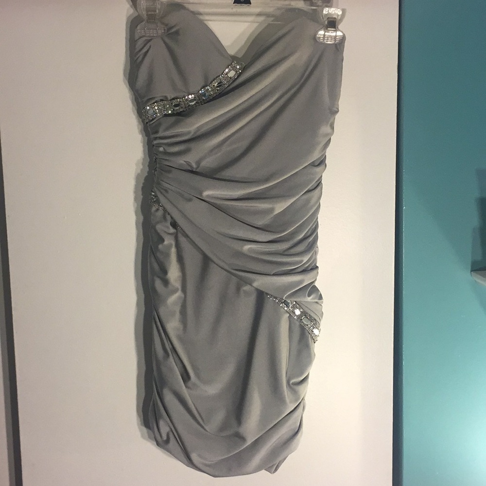 Silver formal dress
